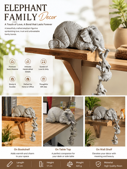 Mariners creation Elephant family Showpiece for home decor
