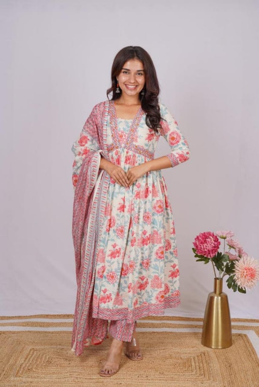 flair Kurti  +  Pant + Dupatta