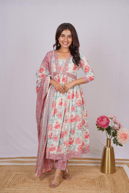 flair Kurti  +  Pant + Dupatta