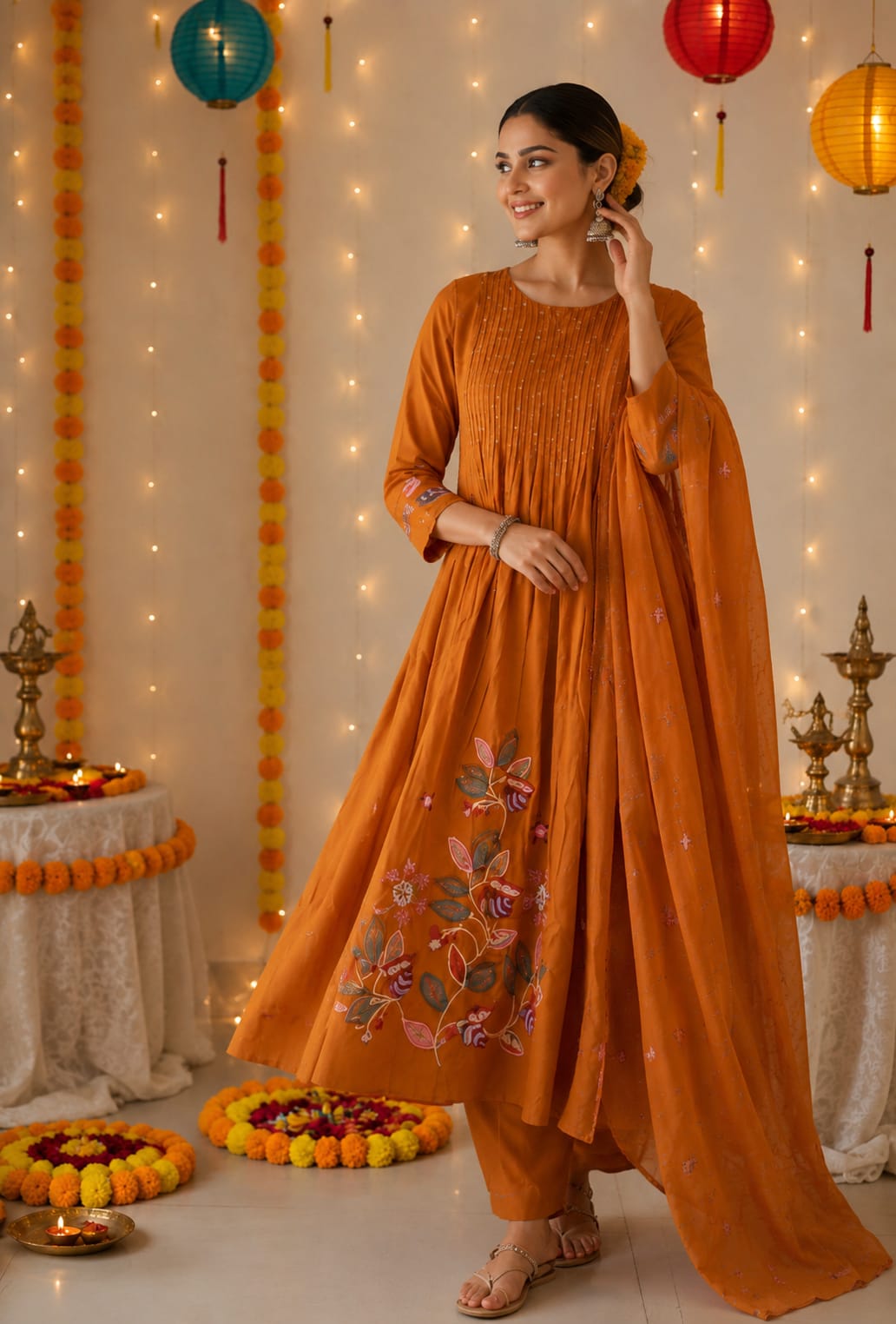 Beautiful Cotton Embroidered Suit Set – New Colour