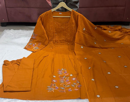 Beautiful Cotton Embroidered Suit Set – New Colour
