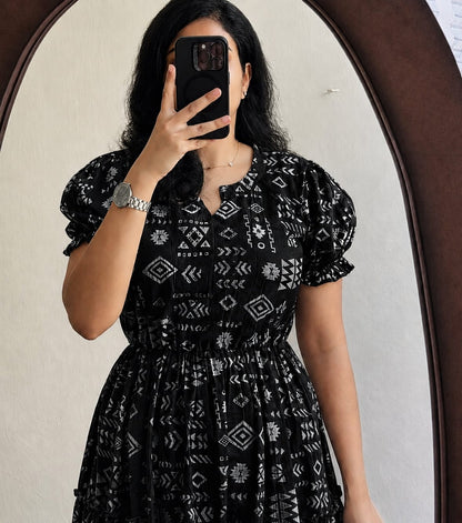 launching fresh Summer special RAYON middi    dress with proper finishing with frill on the hand