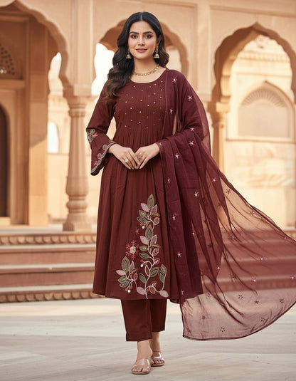 Beautiful Cotton Embroidered Suit Set – New Colour