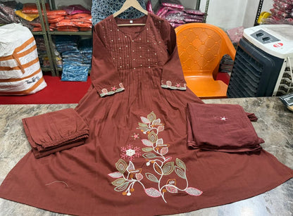 Beautiful Cotton Embroidered Suit Set – New Colour