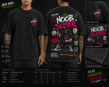 NOOB SLYER EDITION Optic Wash Over Size T-Shirt