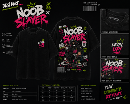 NOOB SLYER EDITION Optic Wash Over Size T-Shirt